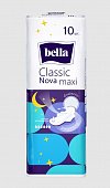 Bella (Белла) прокладки Nova Classic Maxi белая линия 10 шт, Торунский завод перевязочных материалов