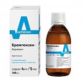 Бромгексин-Акрихин, сироп 4мг/5мл, флакон 100мл, Польфарма С.А.