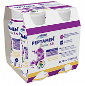 Peptamen (Пептамен) Junior 1.5 смесь с ароматом ванили, 200 мл 4шт, Нестле